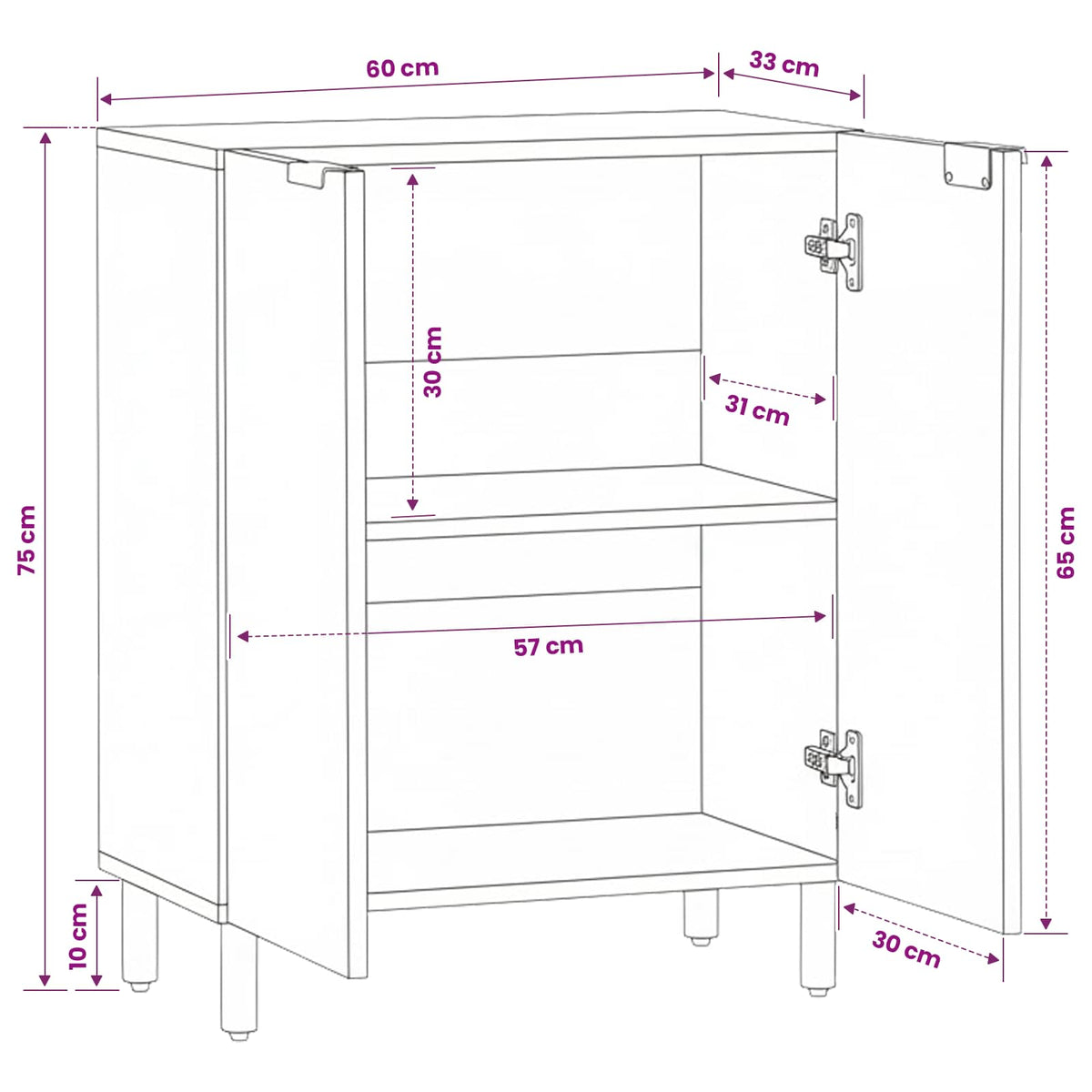 melns skapis 60x33x75 cm inženierijas koksne