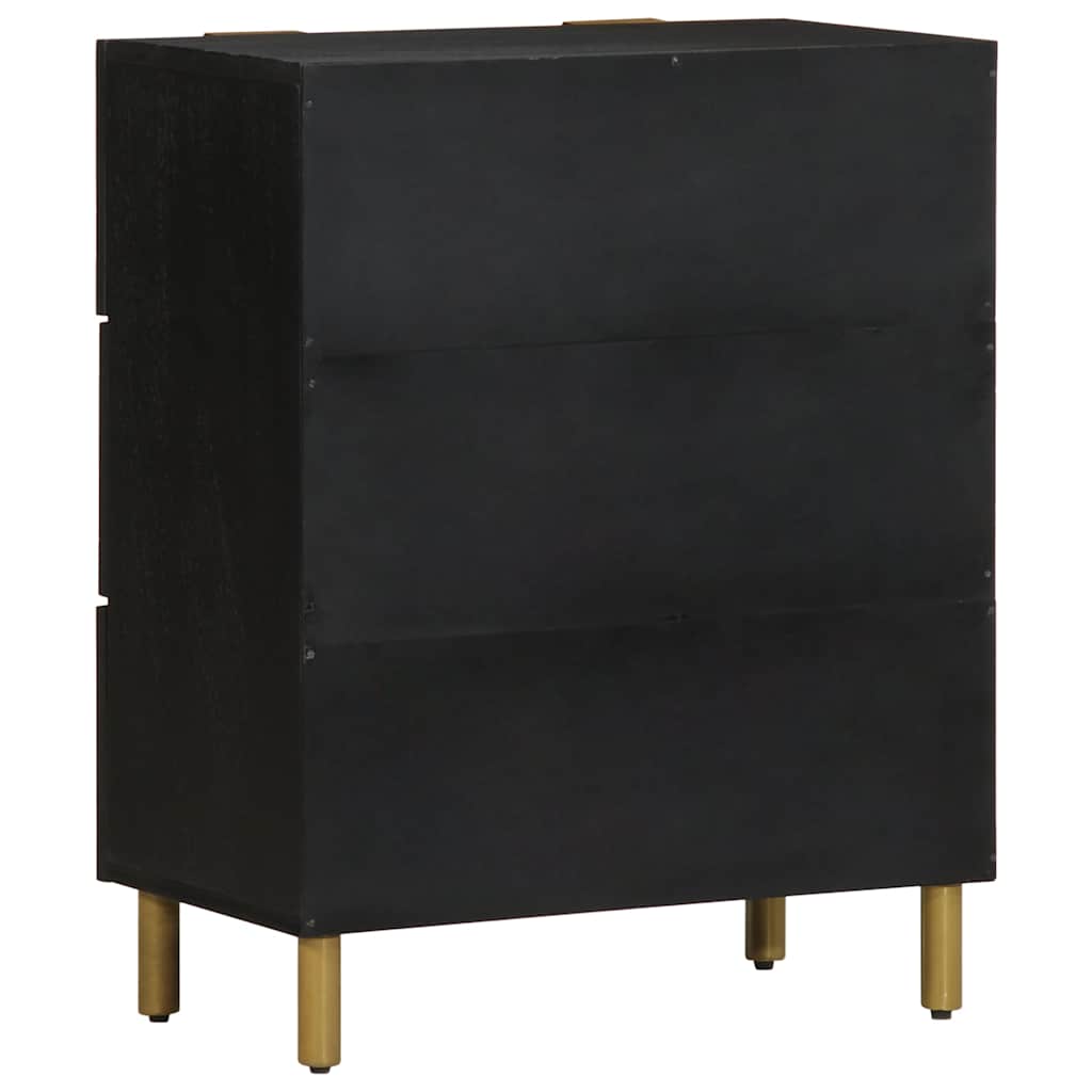 melns skapis 60x33x75 cm inženierijas koksne