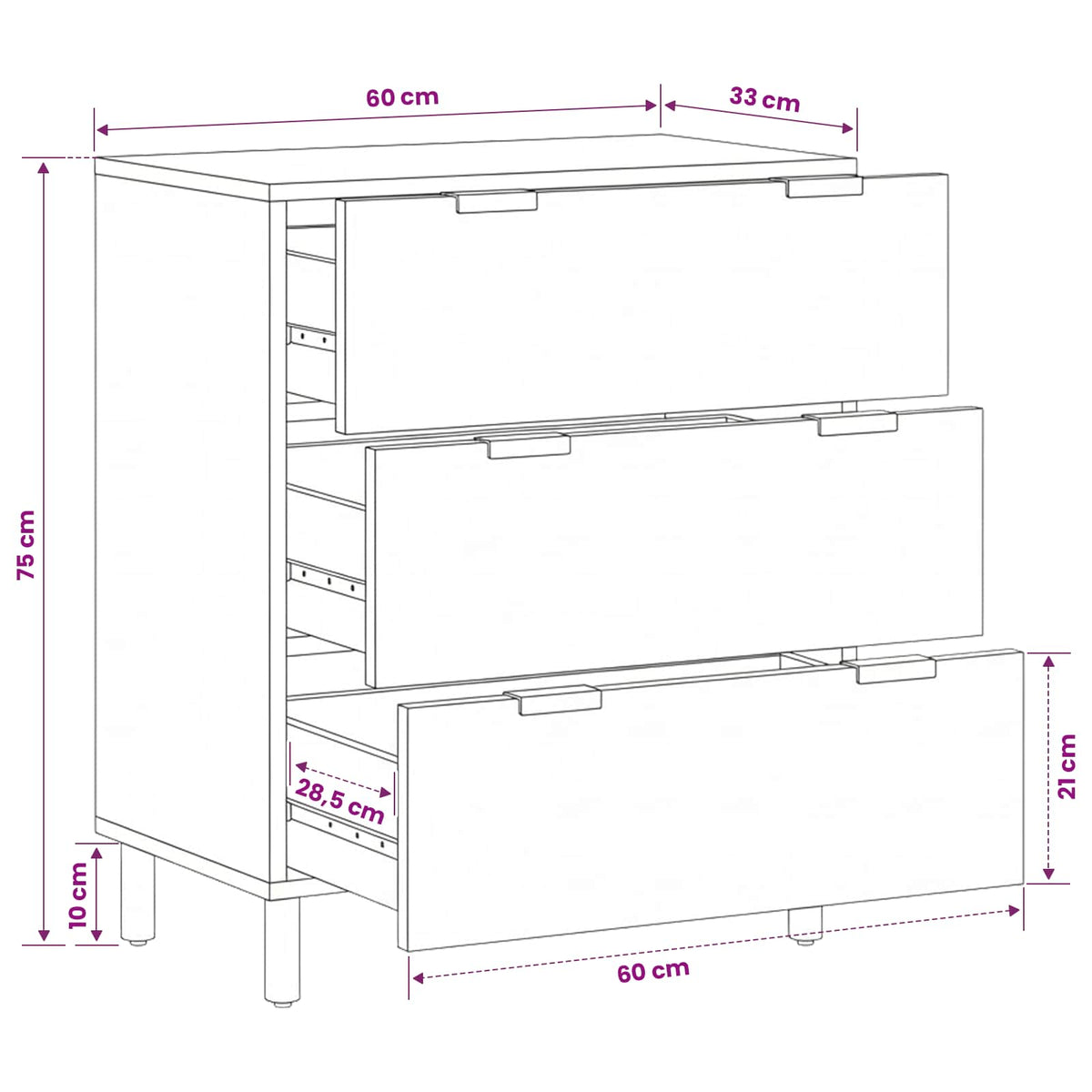 melns skapis 60x33x75 cm inženierijas koksne