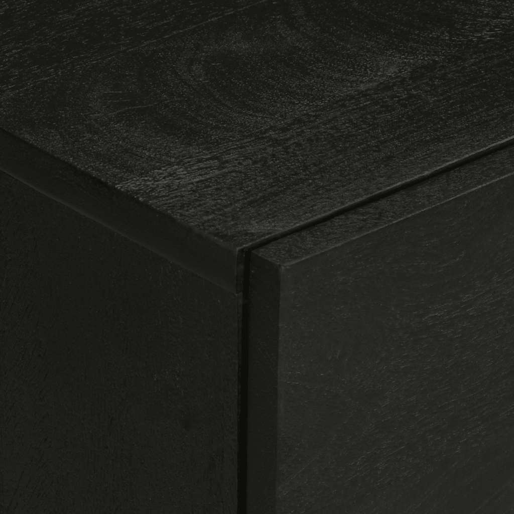 Spintelė prie lovos Juoda 50x33x62 cm Inžinierinė mediena