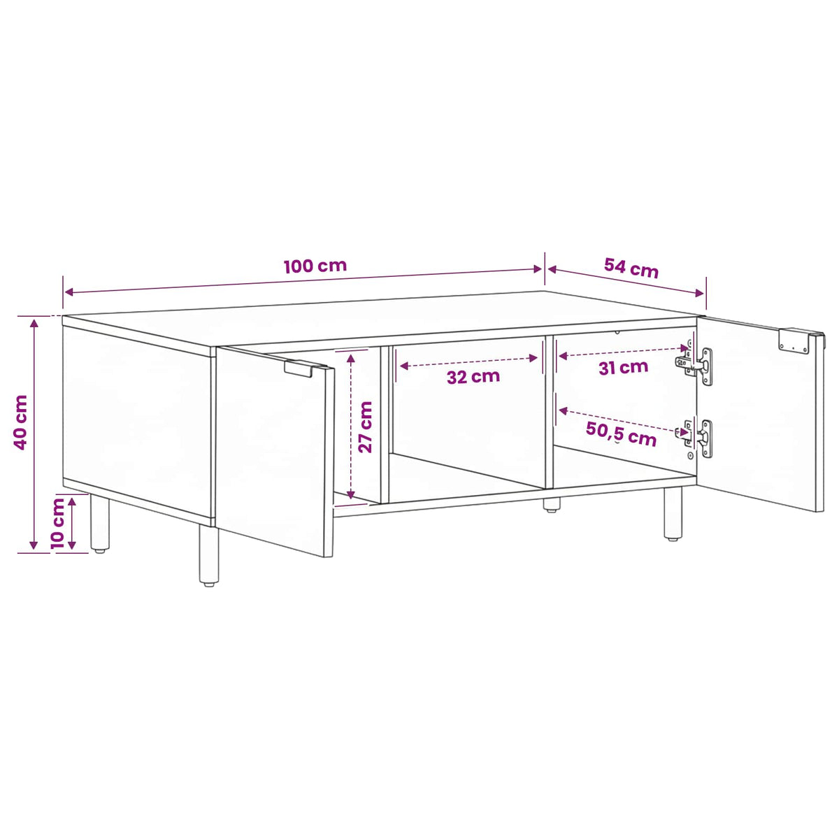kavos staliukas juodas 100x54x40 cm Engineered Wood