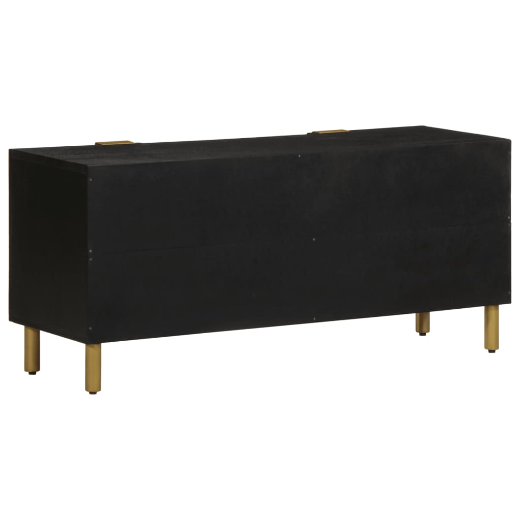 televizoriaus spintelė juoda 105x33x46 cm Engineered Wood