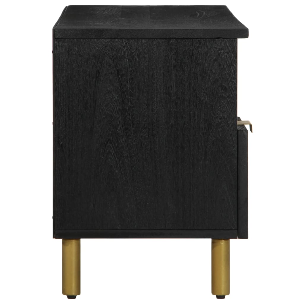 TV skapītis melns 100x33x46 cm inženierijas koks