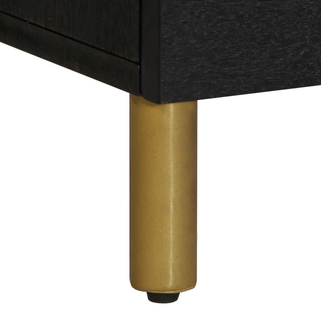 TV skapītis melns 100x33x46 cm inženierijas koks