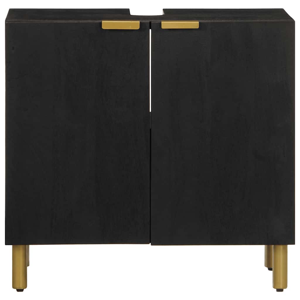 Vonios Kriauklė Spintelė Juoda 62x33x58 cm Engineered Wood