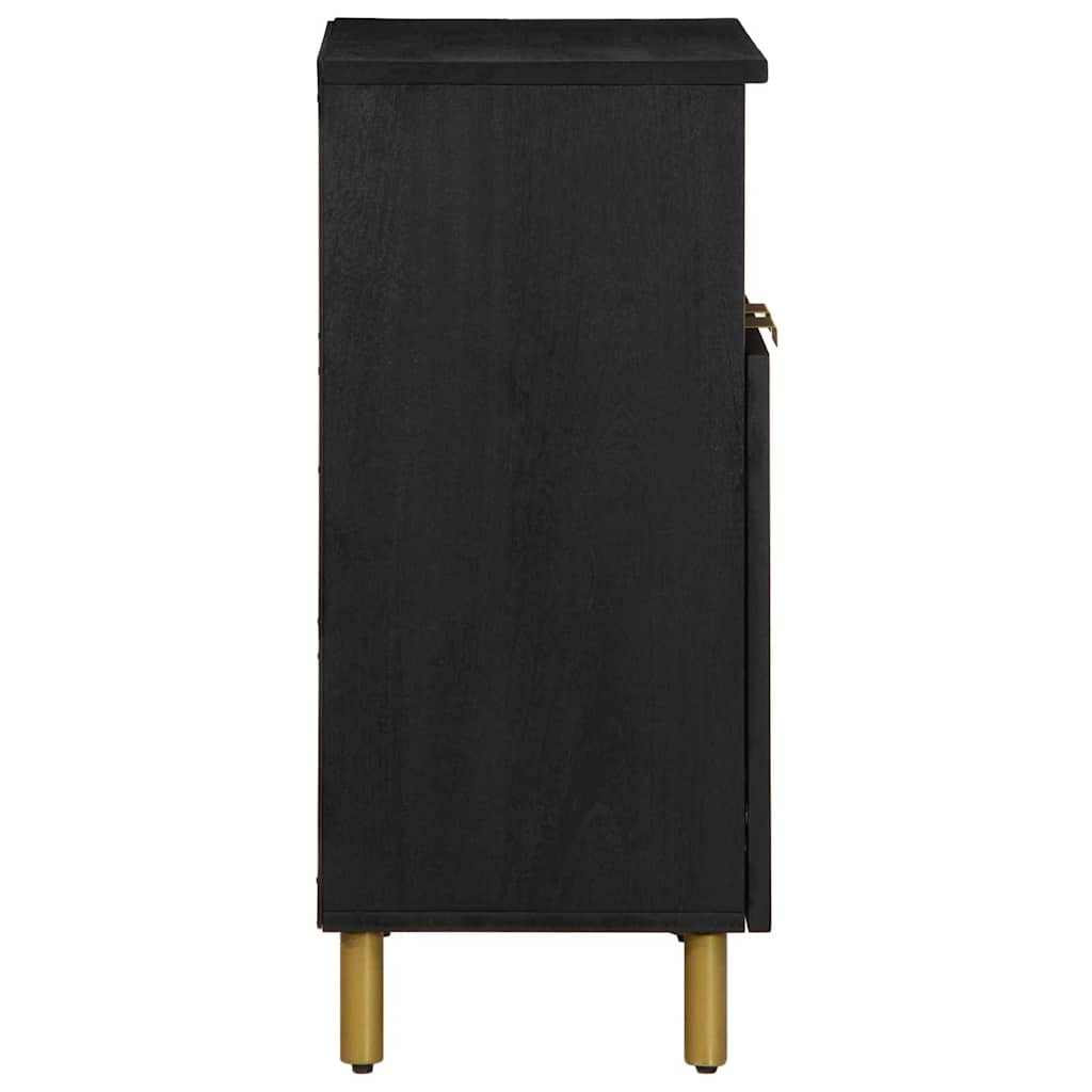 melns skapis 60x33x75 cm inženierijas koksne