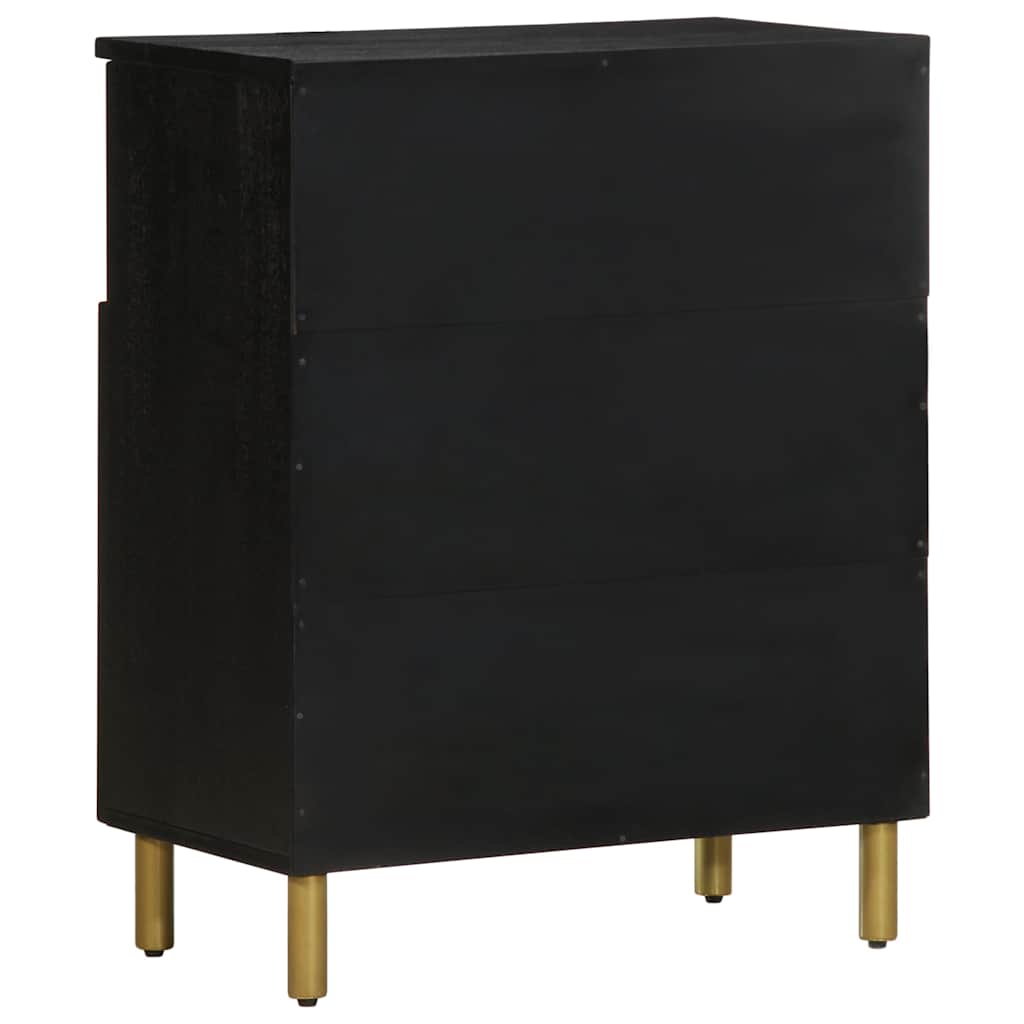 melns skapis 60x33x75 cm inženierijas koksne