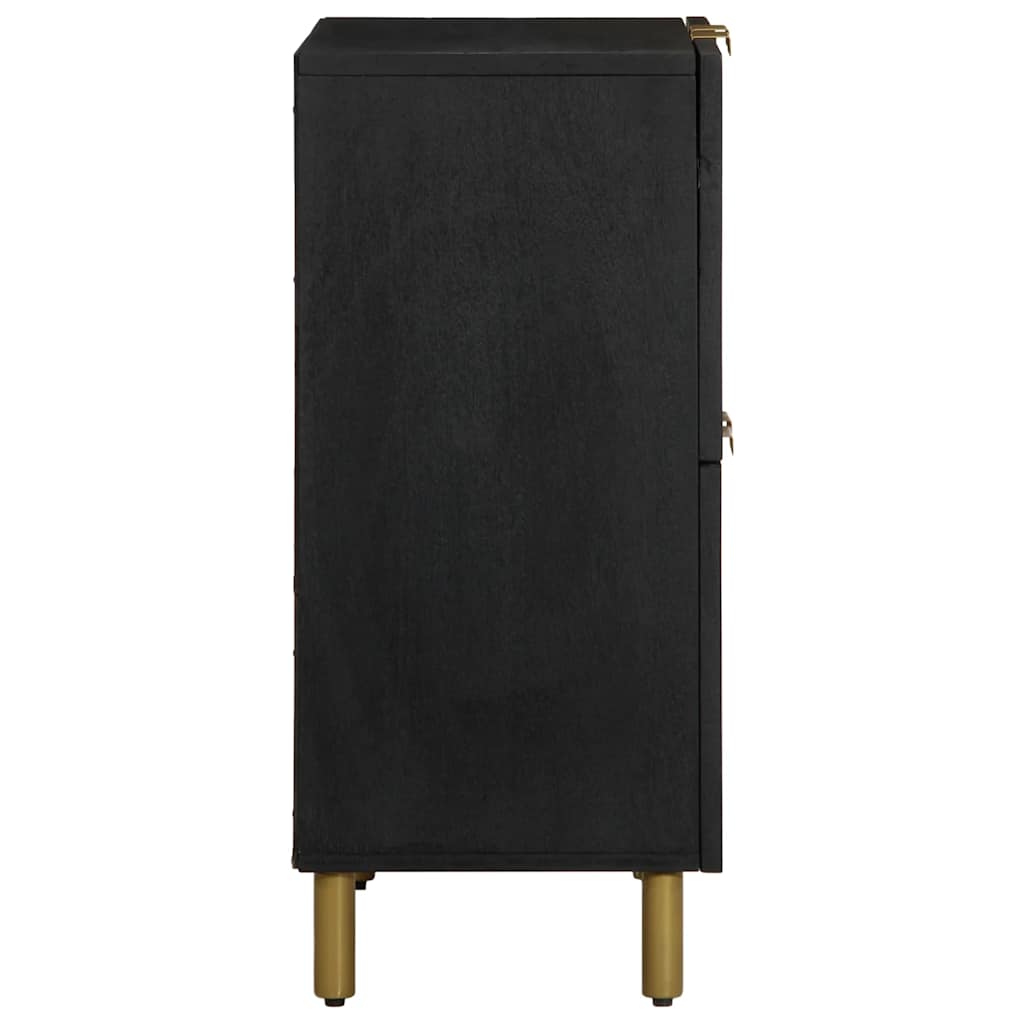 Melns bufetes skapis 60x33x75 cm inženierijas koksne