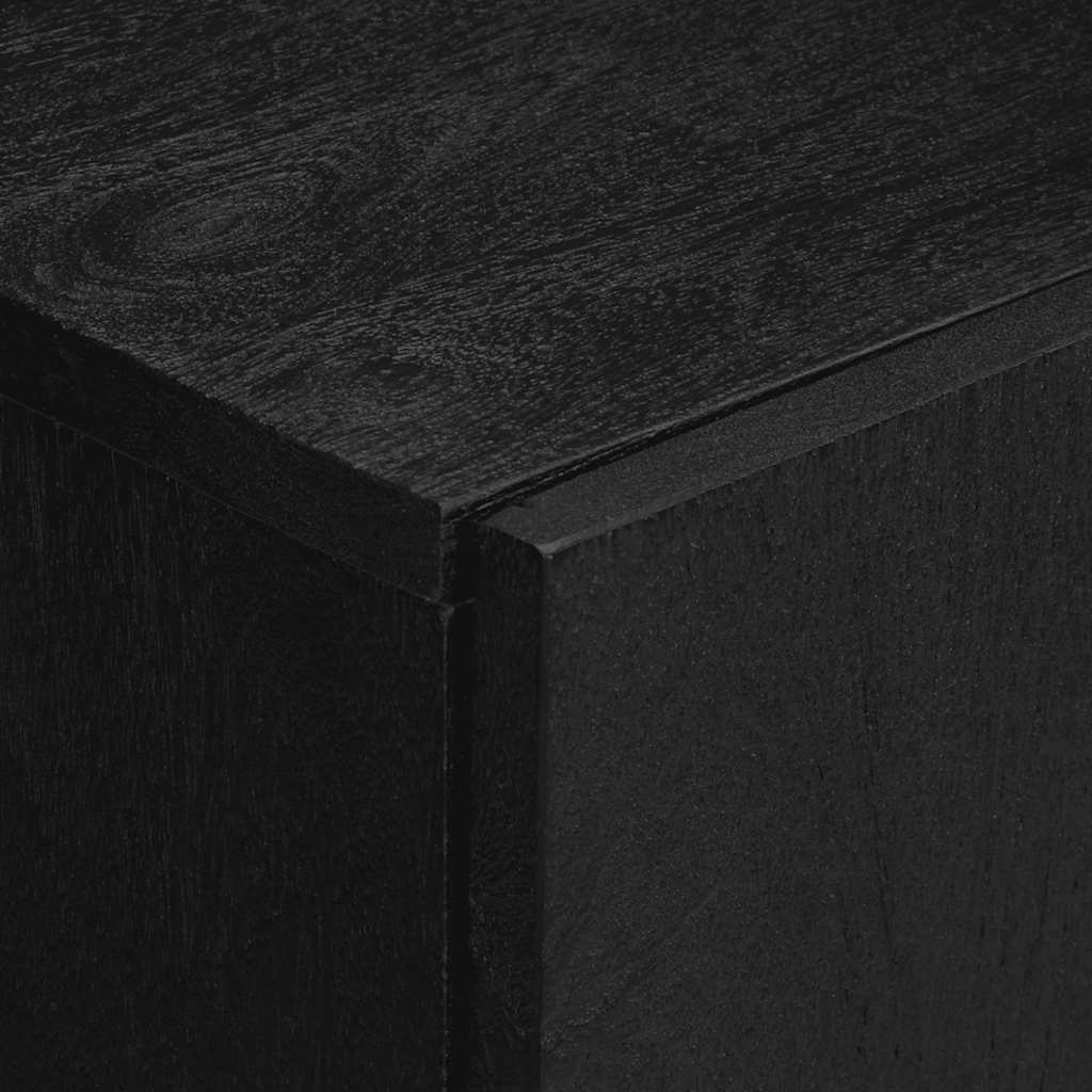 Melns bufetes skapis 60x33x75 cm inženierijas koksne
