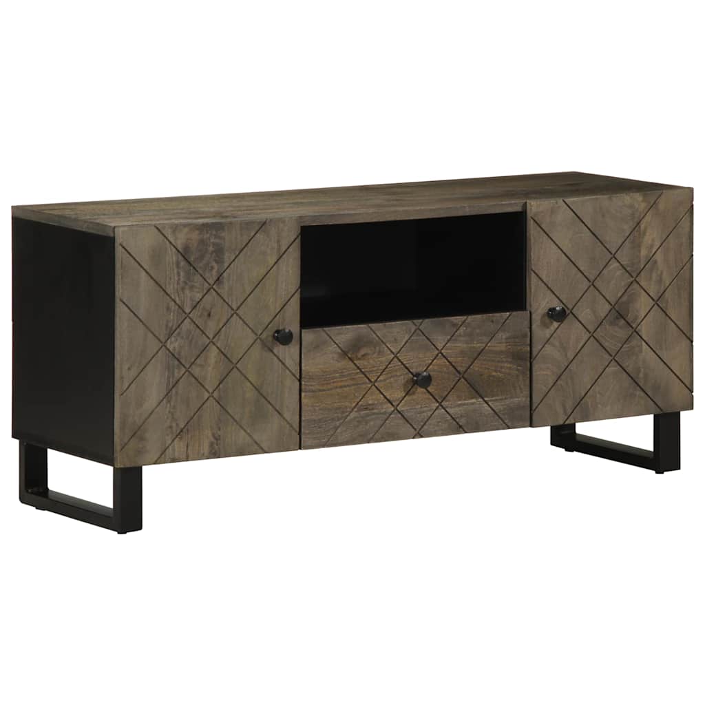 Televizora skapītis, melns, 105x33x46cm, mango masīvkoks