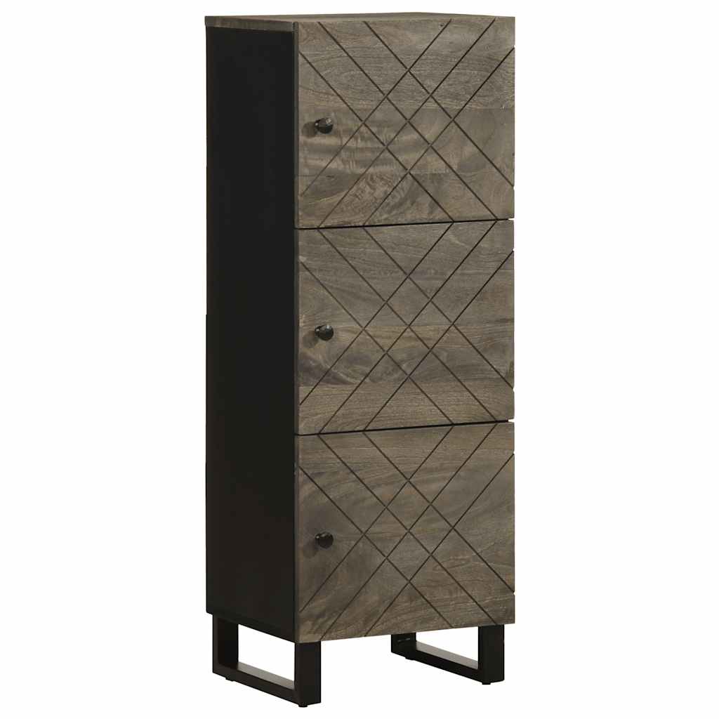 Kumode, melnā krāsā, 40x33x110cm, masīva mango koksne