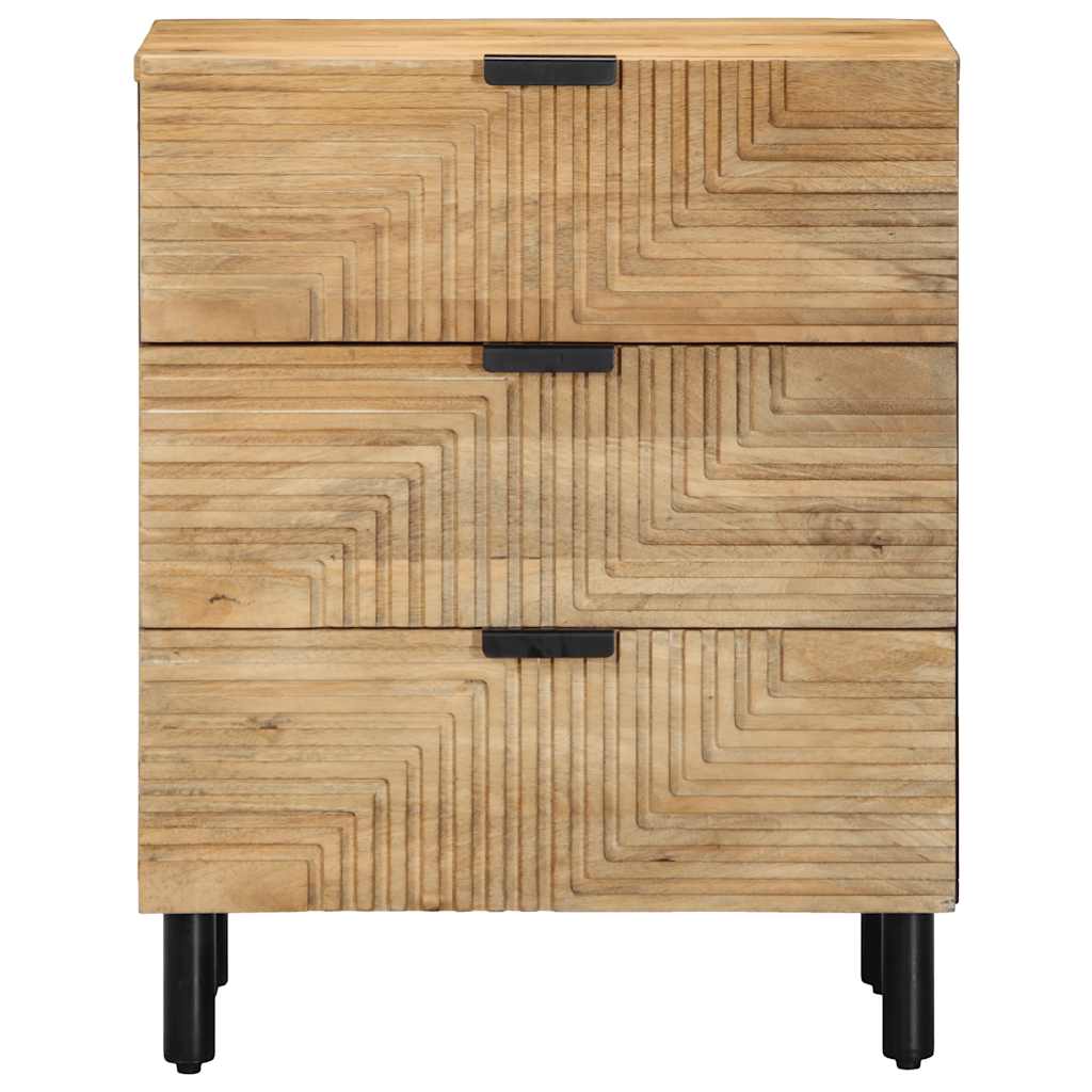 Spintelė prie lovos Ruda 50x33x60 cm Medžio masyvo Mango