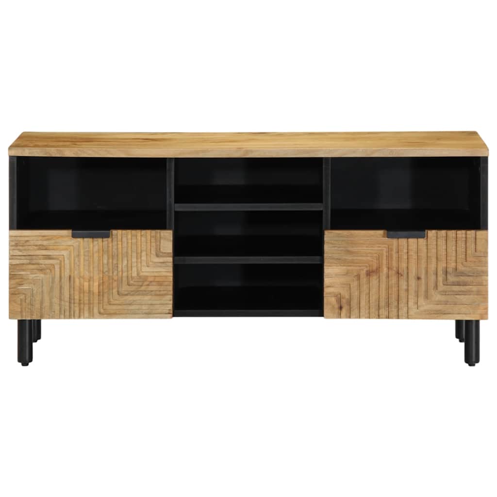 televizoriaus spintelė Ruda 100x33x46 cm Medžio masyvo Mango