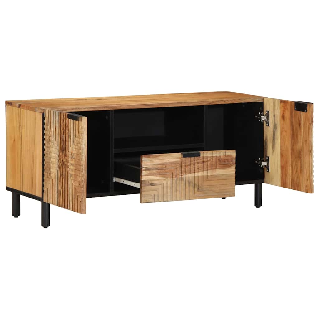 TV kabinetas 105x33,5x46 cm iš kietos akacijos medienos