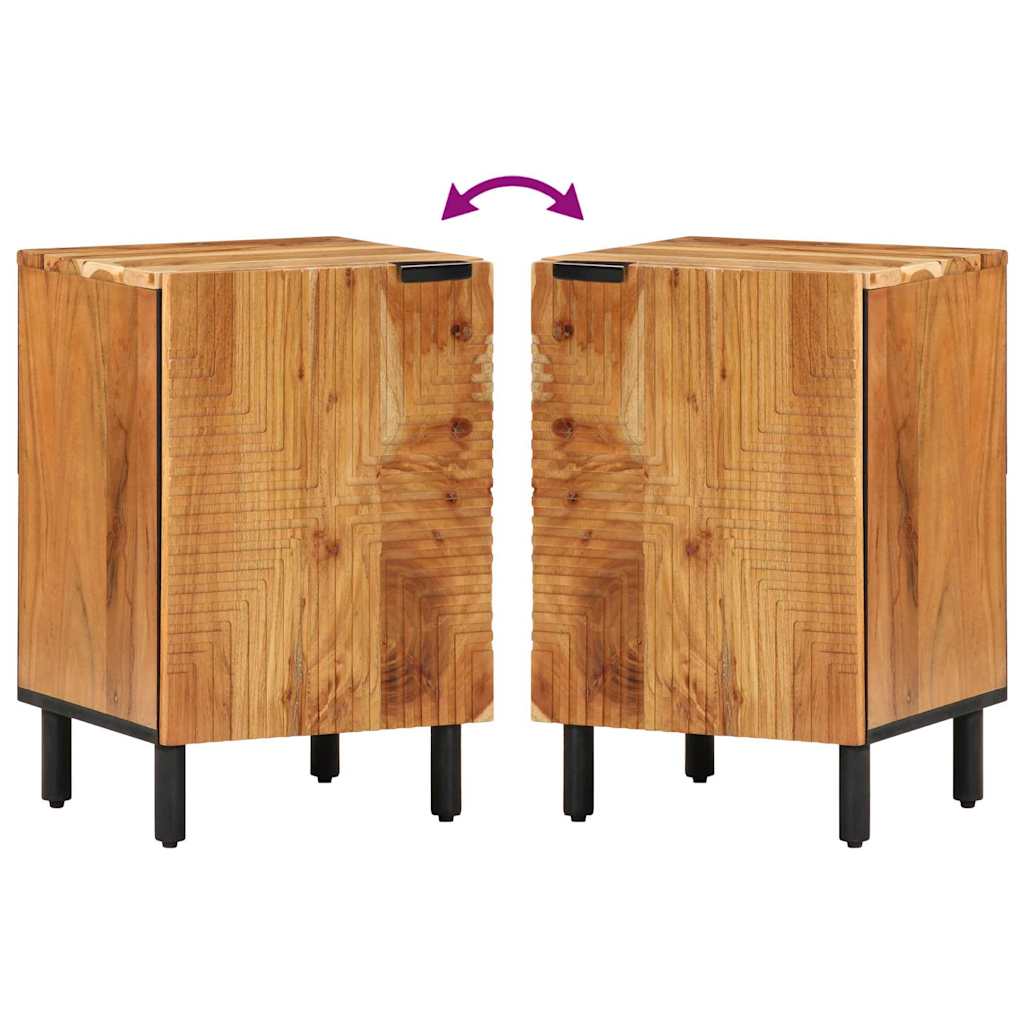 Bathroom Cabinet 38x33.5x58 cm Solid Acacia Wood