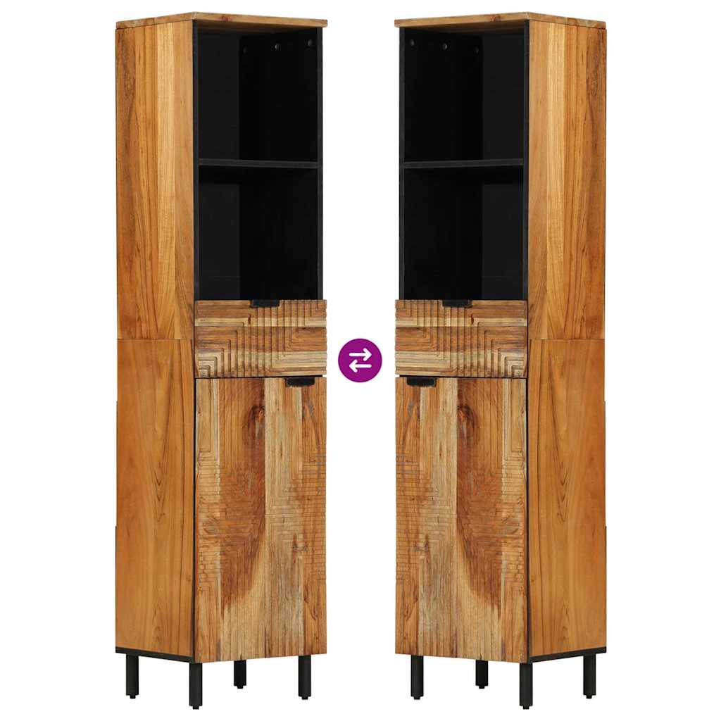 Bathroom cabinet 38x33x160 cm Solid acacia wood