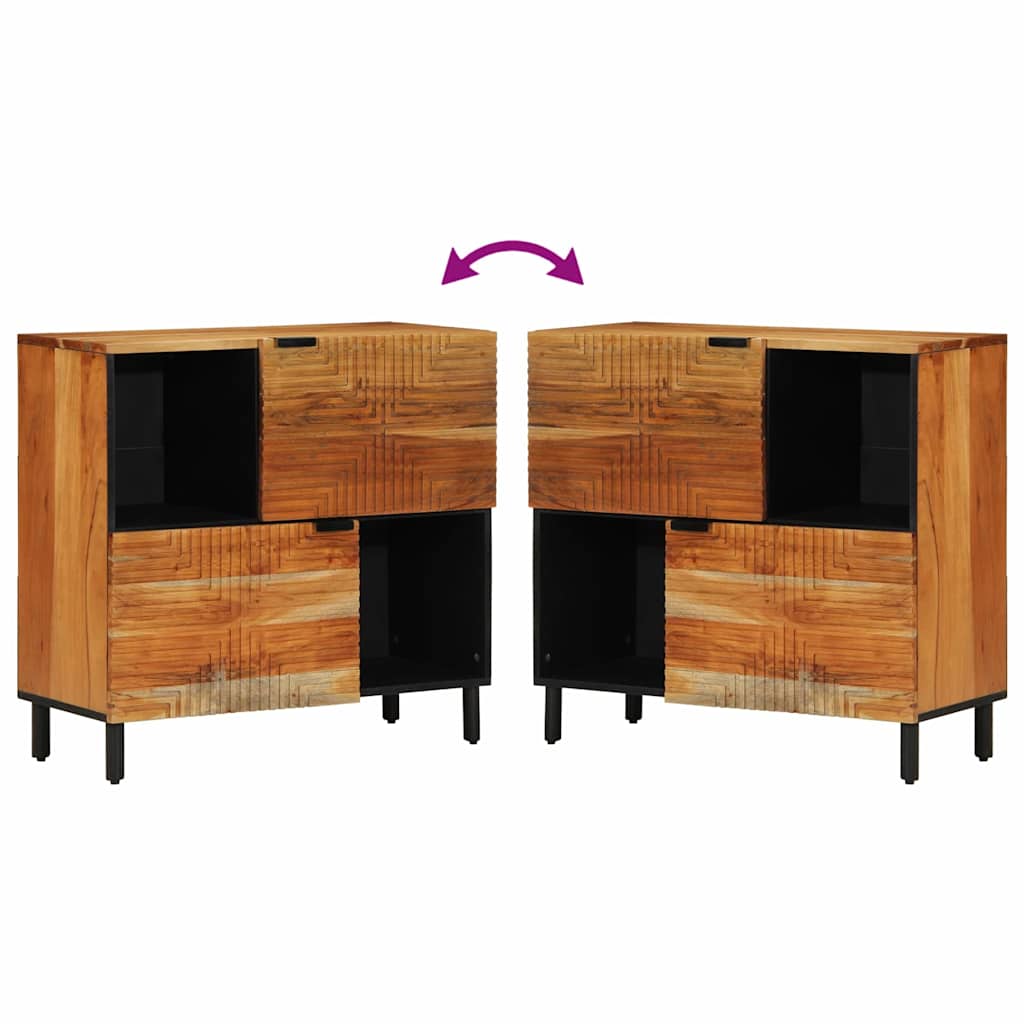 Šoninis staliukas 80x33x75 cm Iš kietos akacijos medienos