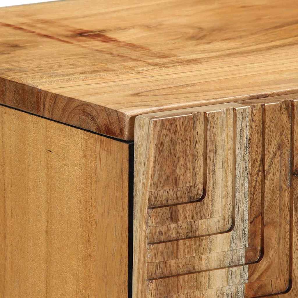 Kabalas su lentyna Ruda 90 x 33 x 75 cm Kietas mango medis