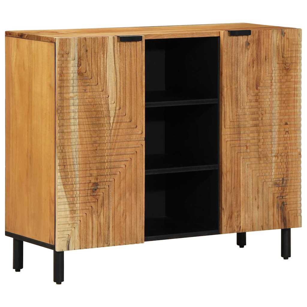 Kabalas su lentyna Ruda 90 x 33 x 75 cm Kietas mango medis