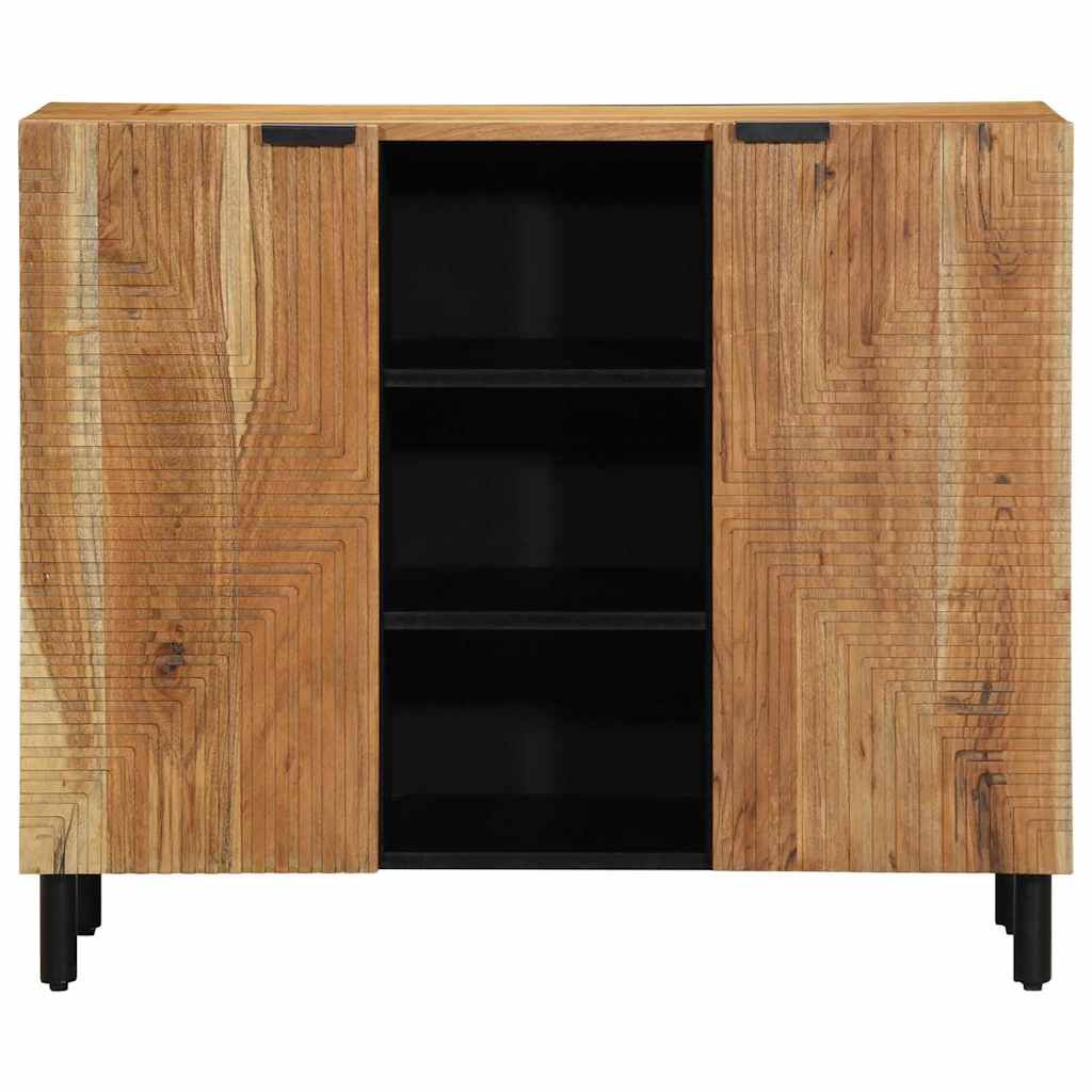 Kabalas su lentyna Ruda 90 x 33 x 75 cm Kietas mango medis