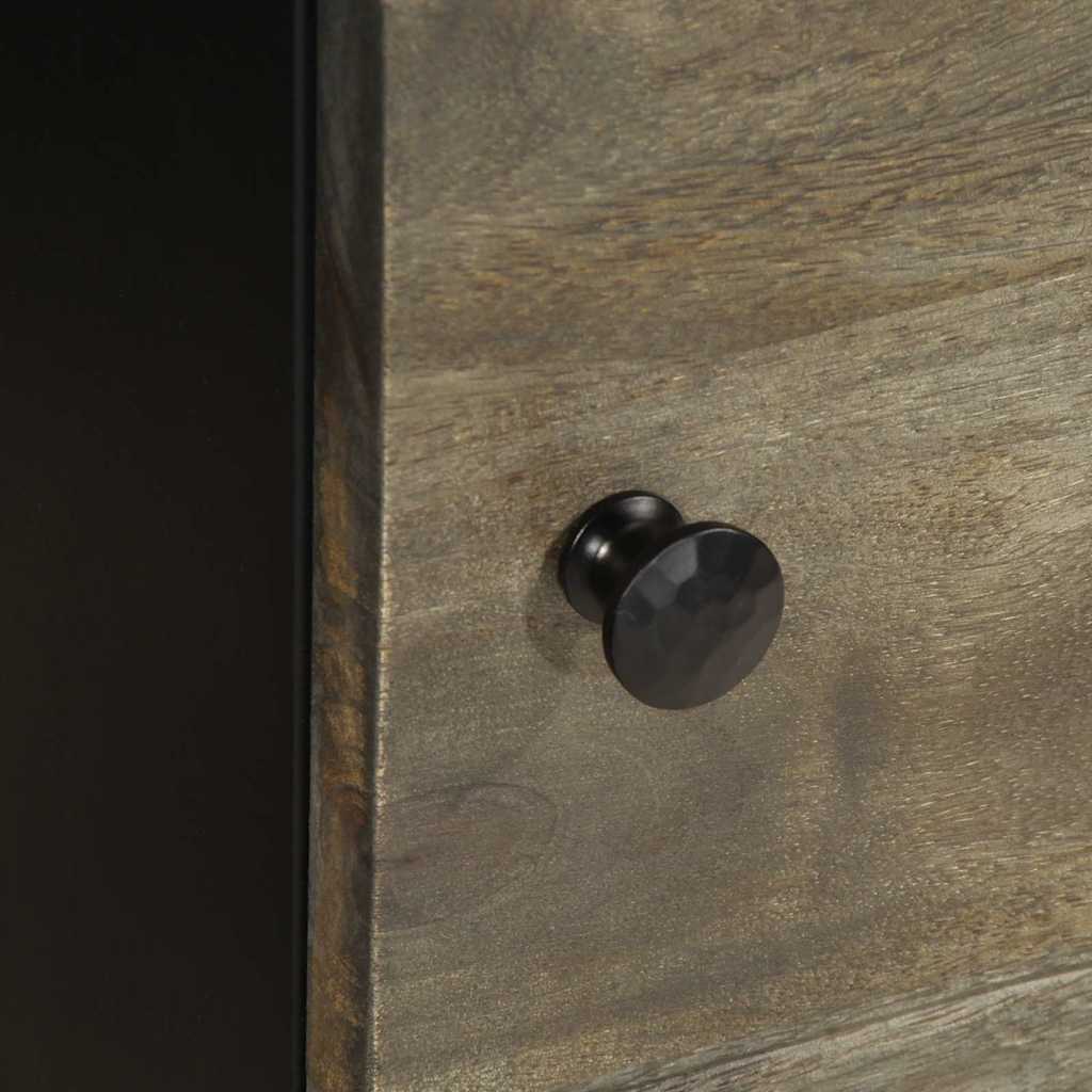 Bedside table light grey 40x33x46 cm solid mango wood