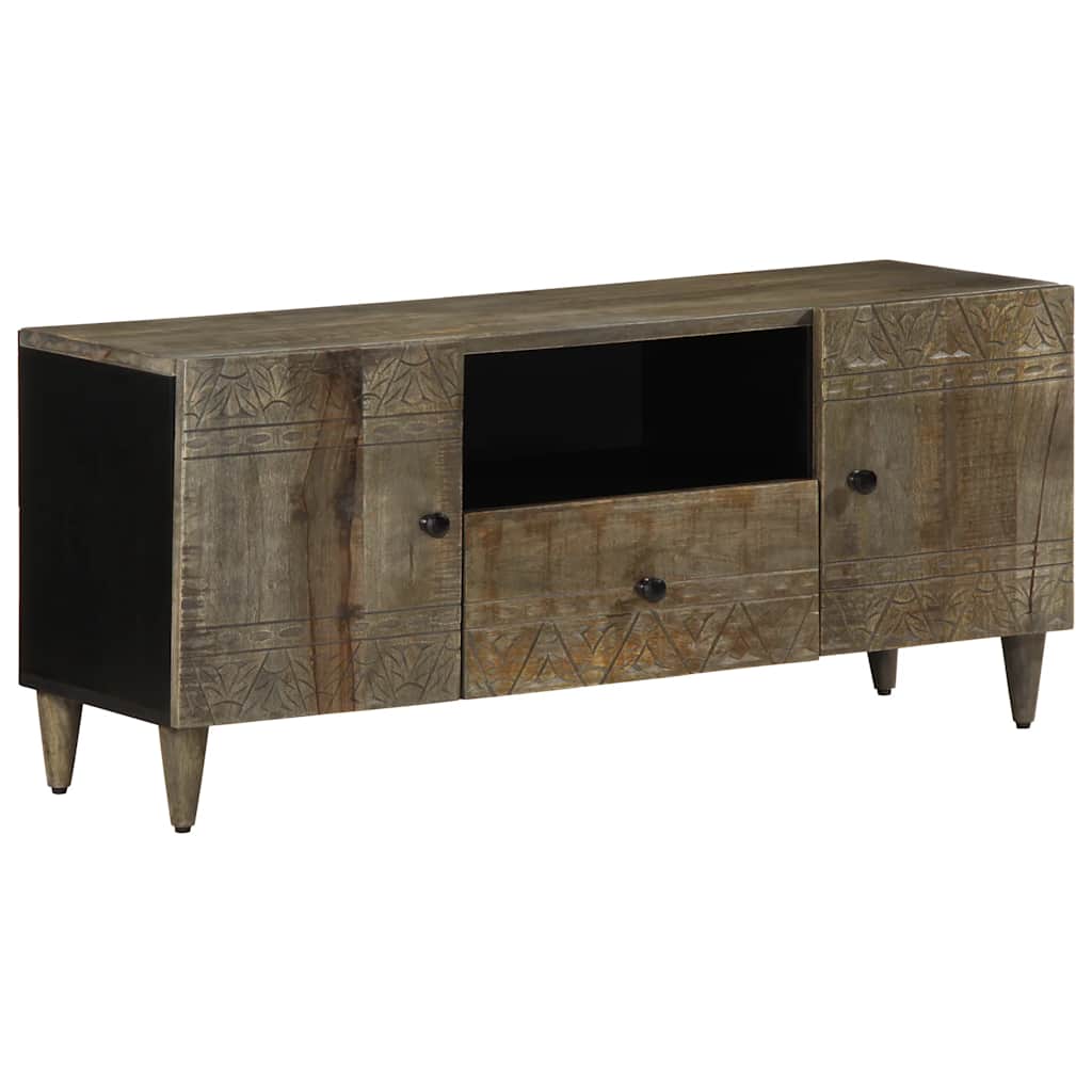 light grey solid mango wood TV cabinet