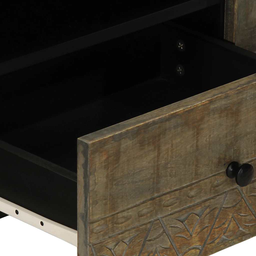 light grey solid mango wood TV cabinet