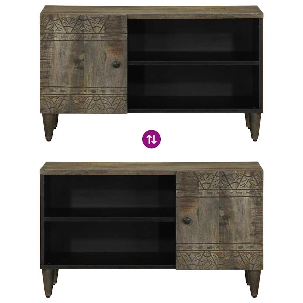 light grey solid mango wood TV cabinet