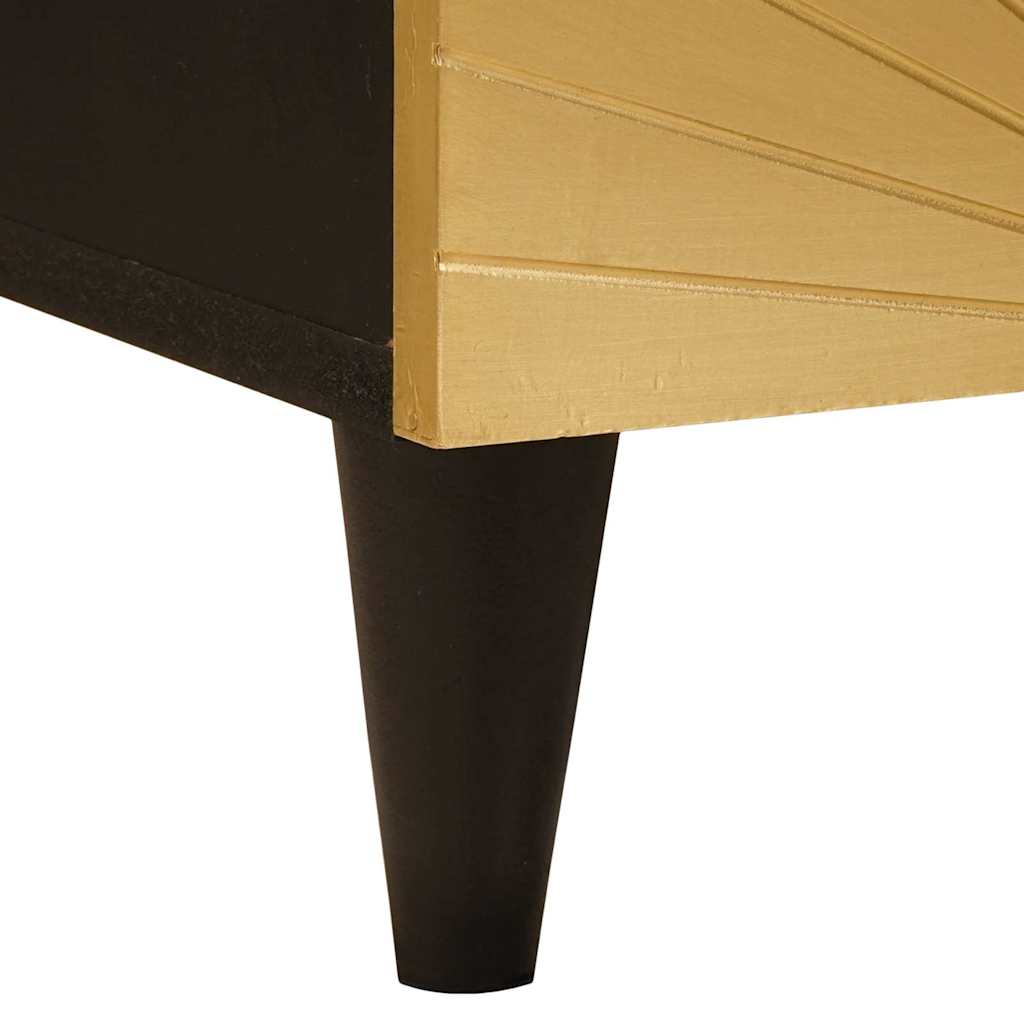 Naktinis staliukas 2 pcs Juodas ir auksinis 40 x 33.5 x 46 cm