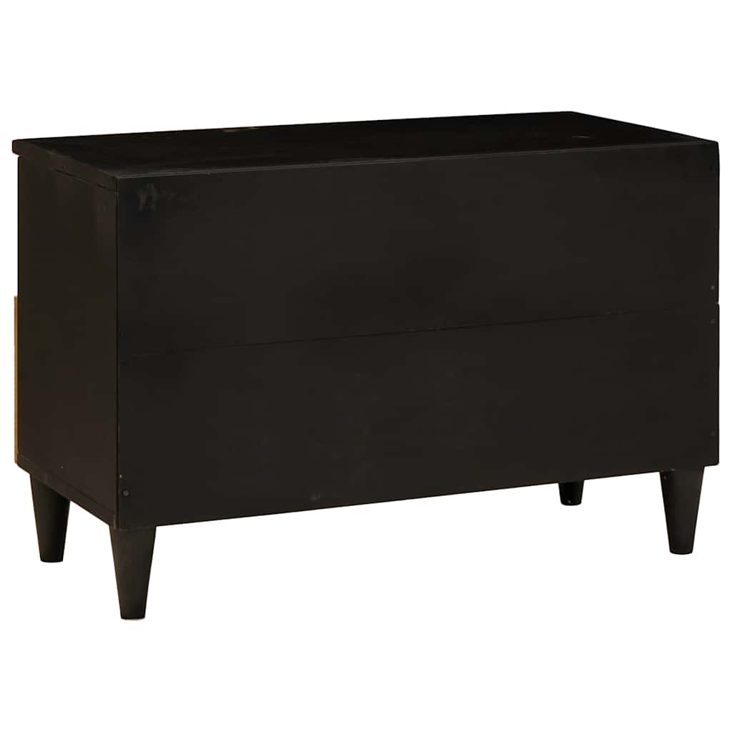 TV skapītis Melns un zelts 70 x 33 x 46 cm