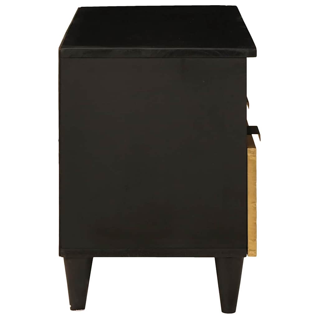 TV skapītis Melns un zelts 70 x 33 x 46 cm
