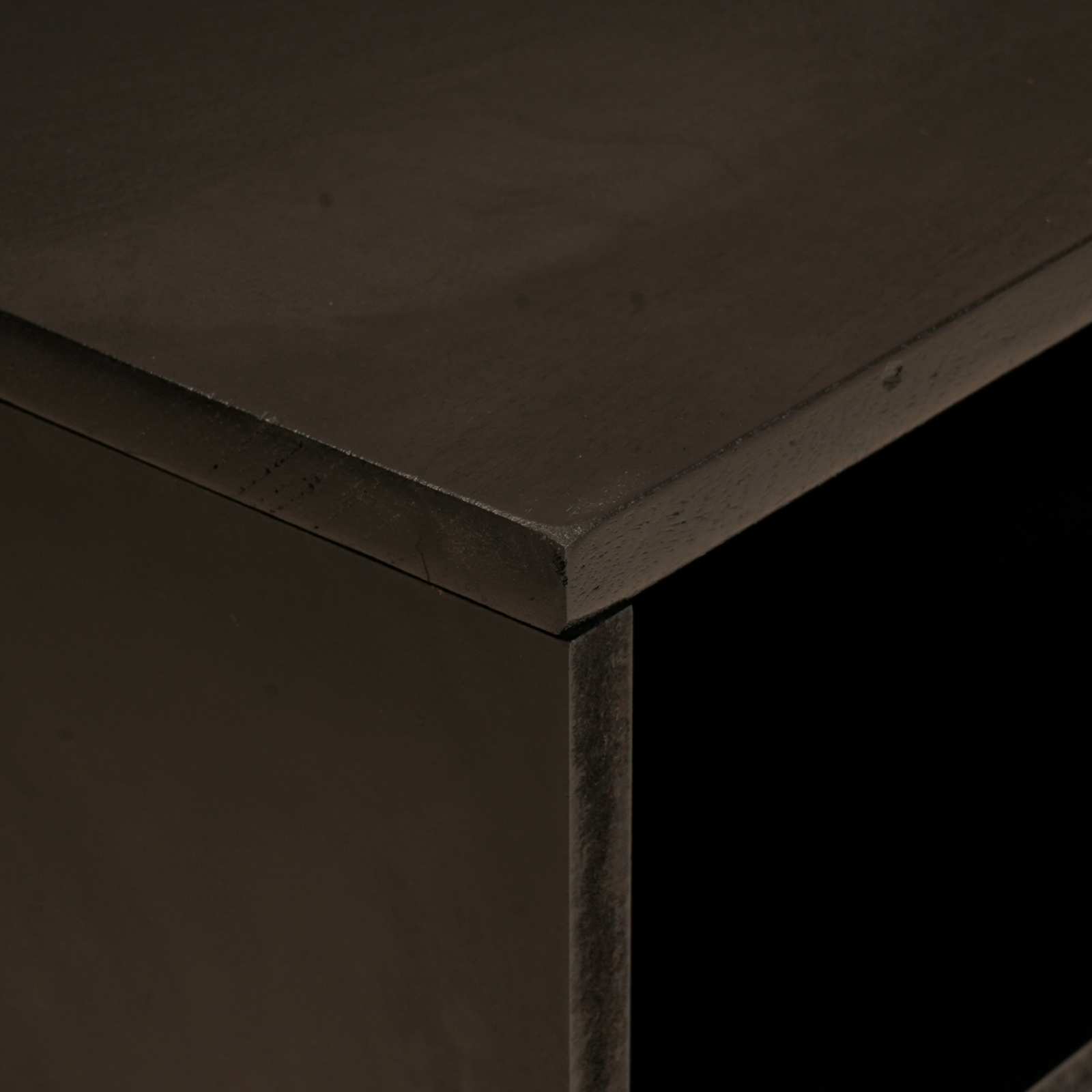 TV skapītis melnā un zelta krāsā 80 x 33 x 46 cm
