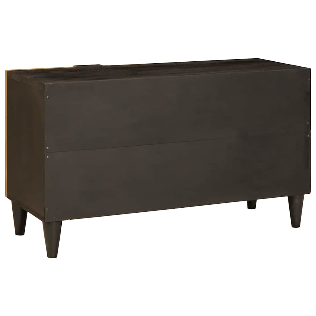 TV skapītis melnā un zelta krāsā 80 x 33 x 46 cm
