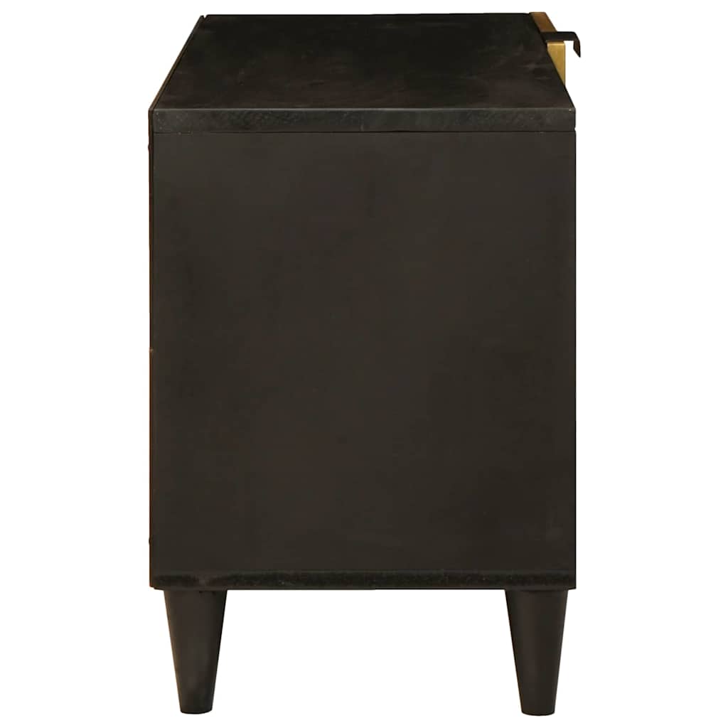 TV skapītis melnā un zelta krāsā 80 x 33 x 46 cm