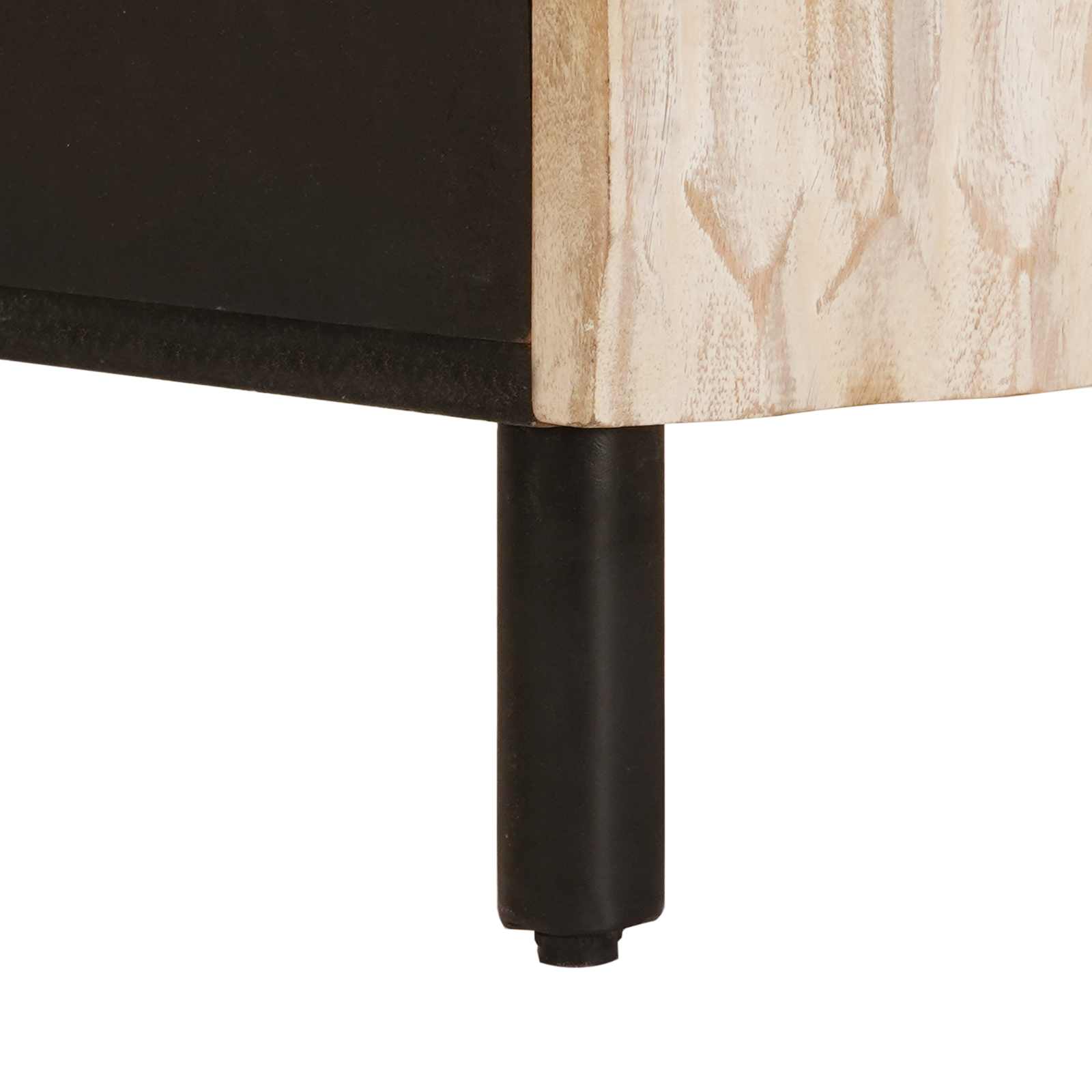 Naktsskapītis balts 50 x 33 x 60 cm ciets mango koks