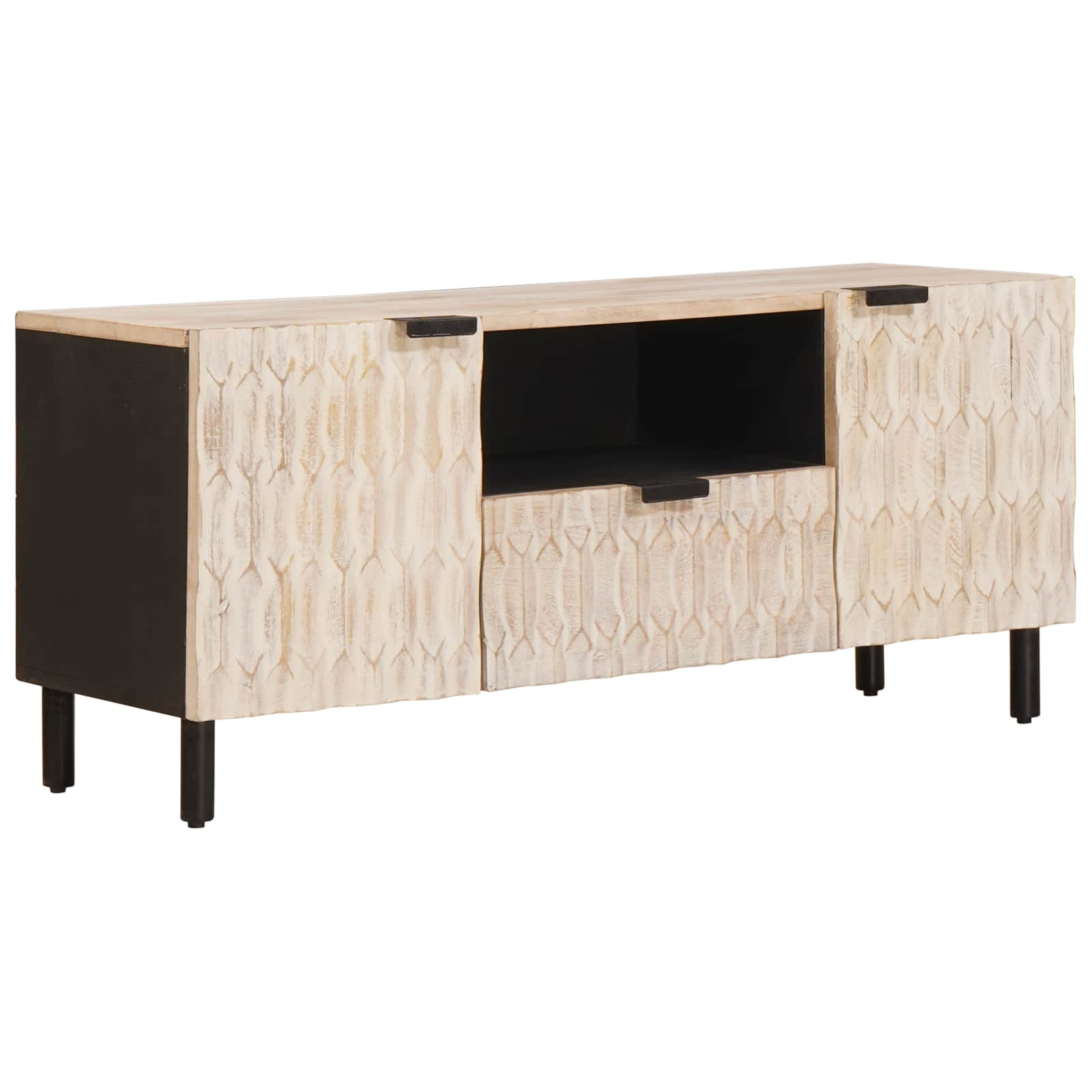Televizoriaus spintelė Baltos skalbimo apdaila 105 x 33 x 46 cm