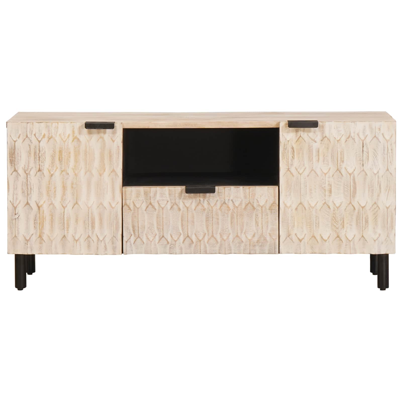 Televizoriaus spintelė Baltos skalbimo apdaila 105 x 33 x 46 cm