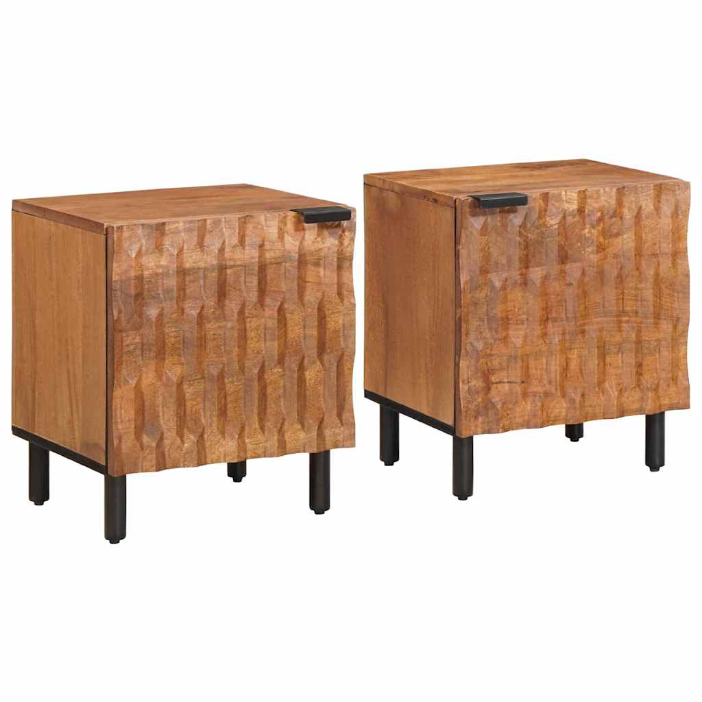 Šalia lovos spintelė 2 pcs Ruda 40 x 33,5 x 46 cm