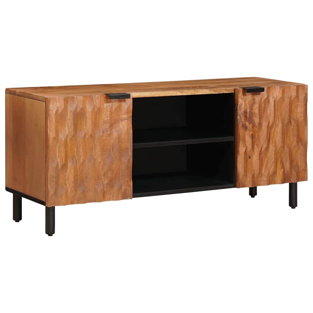 TV Cabinet Acacia Brown Finish 105 x 33.5 x 46 cm