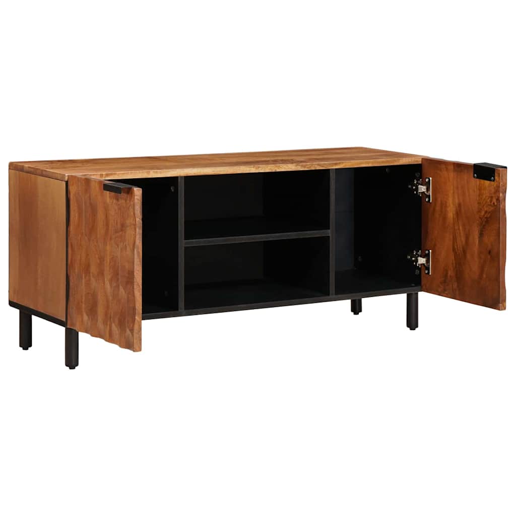 TV Cabinet Acacia Brown Finish 105 x 33.5 x 46 cm