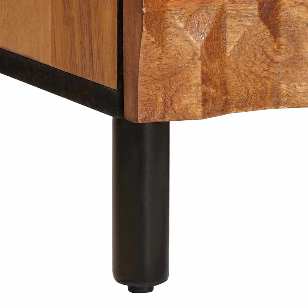 TV Cabinet Acacia Brown Finish 70 x 33.5 x 46 cm