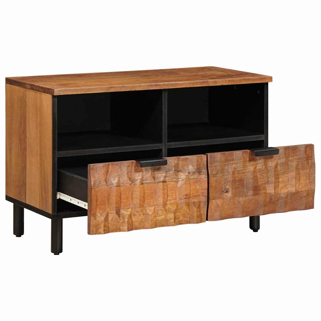 TV Cabinet Acacia Brown Finish 70 x 33.5 x 46 cm
