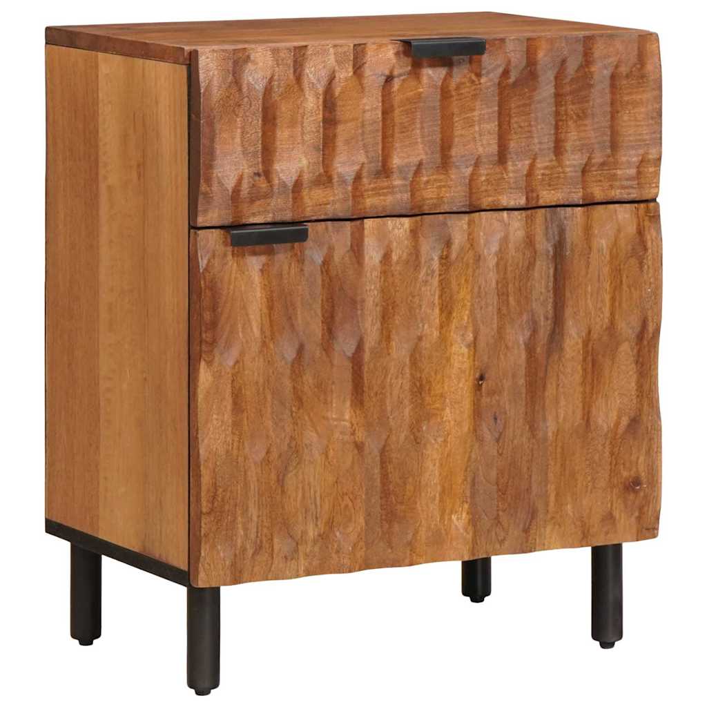 Šalia lovos spintelė Ruda 50 x 33 x 60 cm Kietas mango medis