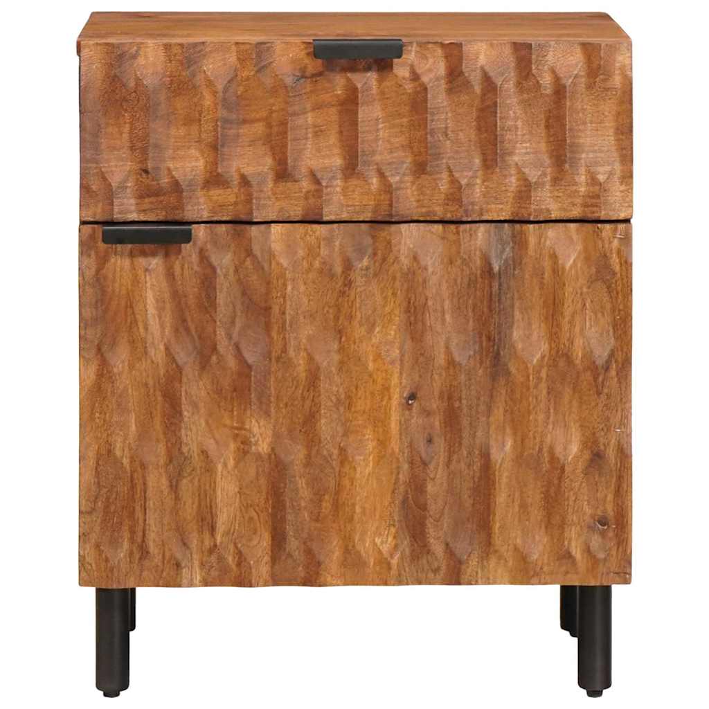 Šalia lovos spintelė Ruda 50 x 33 x 60 cm Kietas mango medis