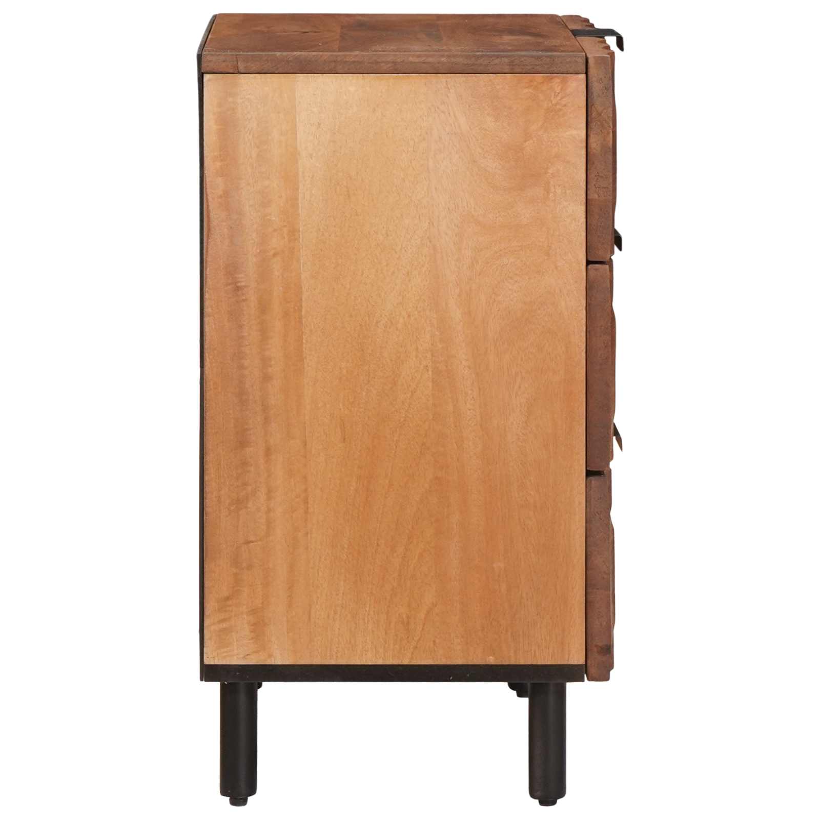 Šalia lovos spintelė Ruda 50 x 33 x 62 cm Kietas mango medis