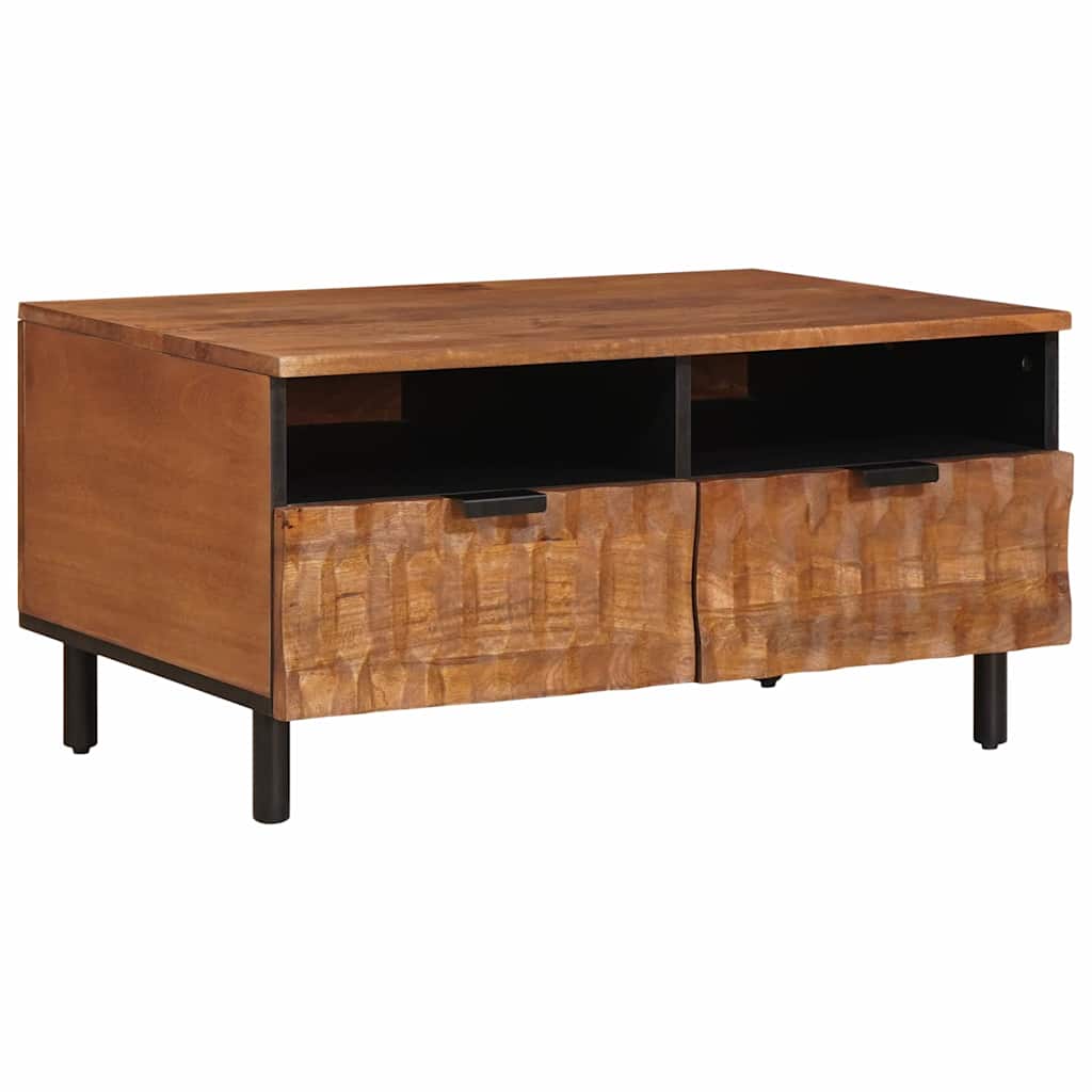 Coffee Table Brown 80 x 54 x 40 cm Solid Mango Wood