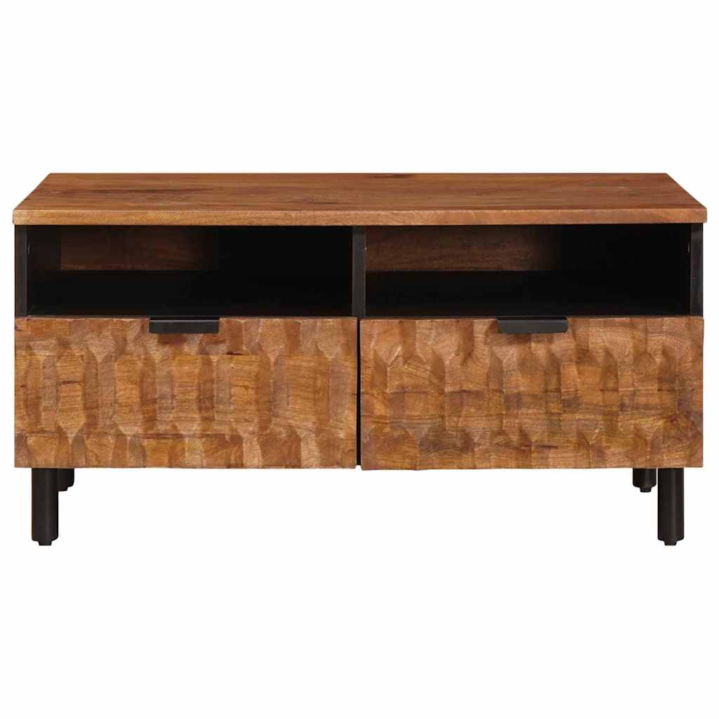 Coffee Table Brown 80 x 54 x 40 cm Solid Mango Wood