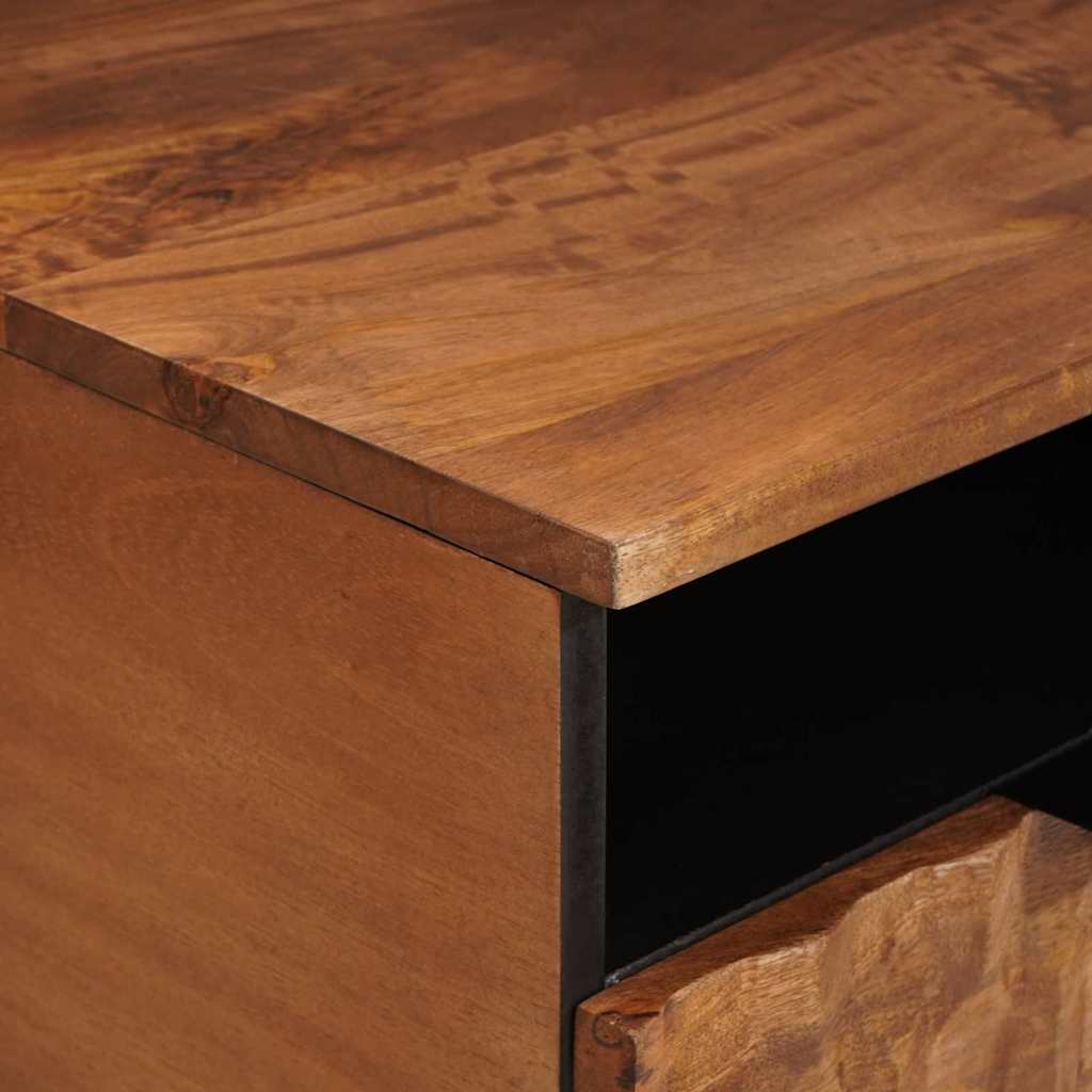 TV Cabinet Acacia Brown Finish 80 x 33.5 x 46 cm