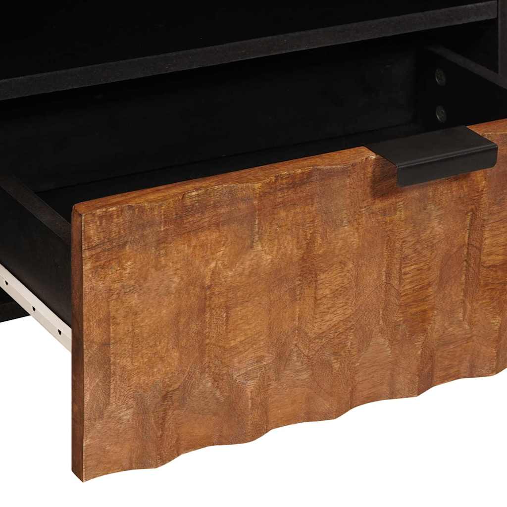TV Cabinet Acacia Brown Finish 80 x 33.5 x 46 cm