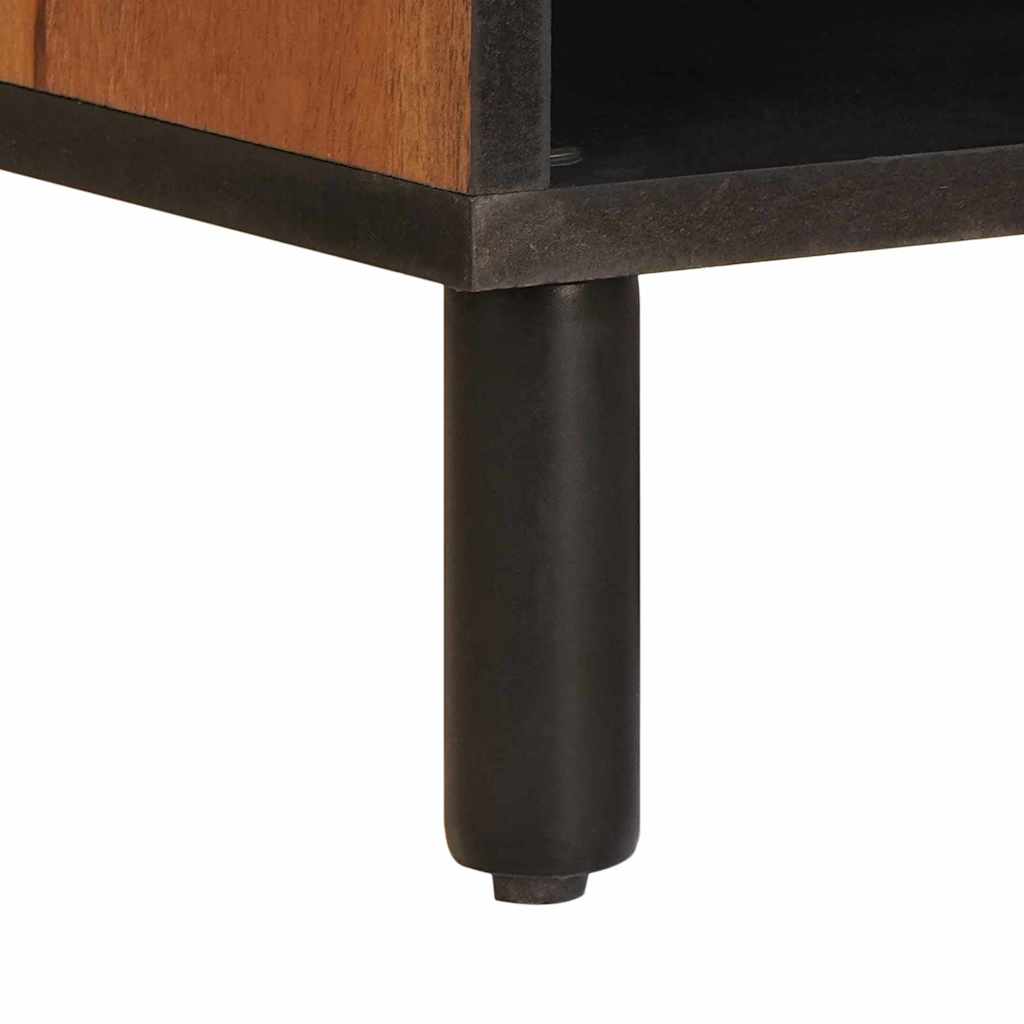TV Cabinet Acacia Brown Finish 80 x 33.5 x 46 cm